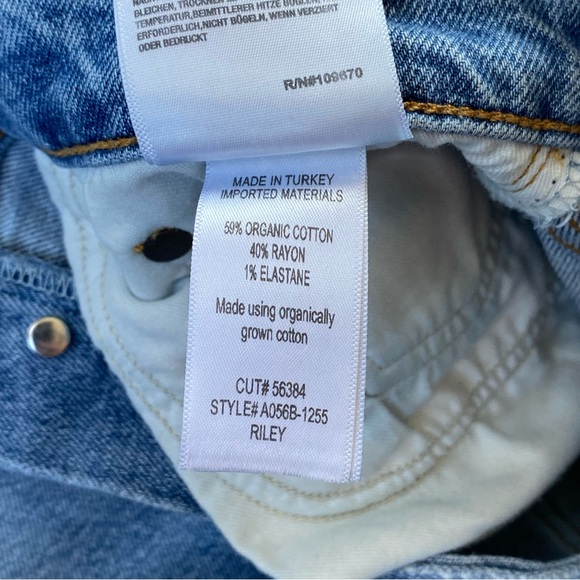 Agolde Riley Distressed Button Fly High Rise Jeans - Picture 9 of 14